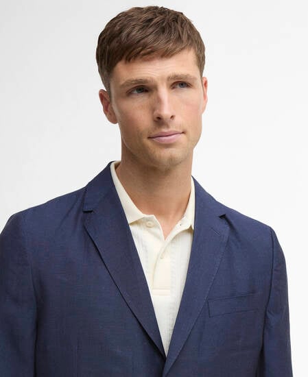 Willowtree Linen Blend Blazer Navy