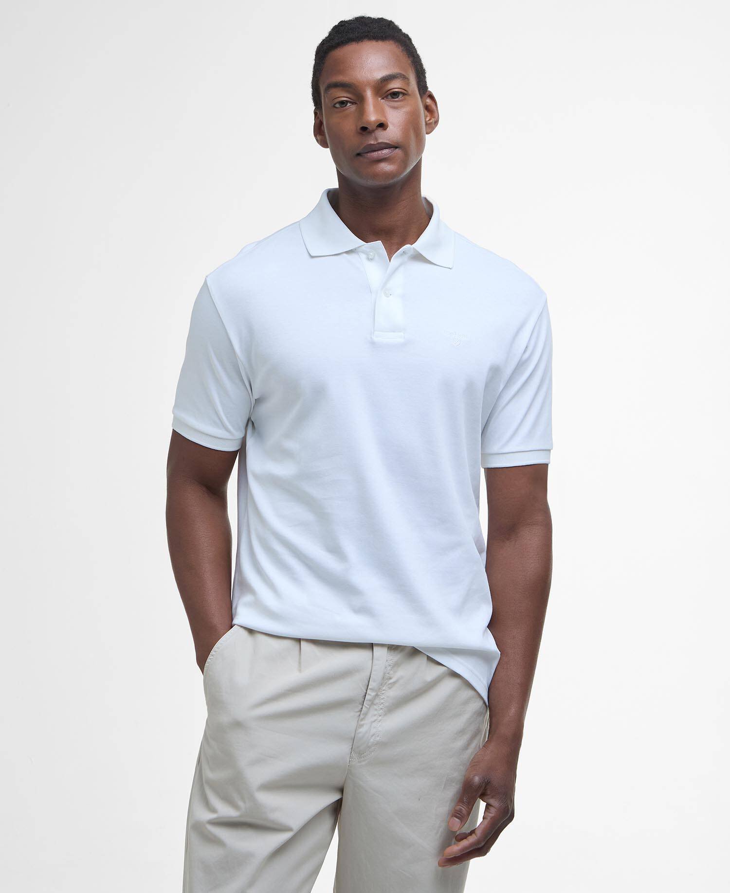 Hylton Short-Sleeved Polo Shirt Classic White image number 0