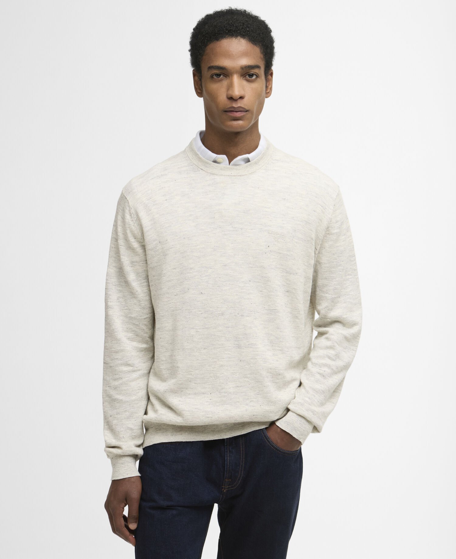 Flaxby Linen Blend Crew Neck Neutral