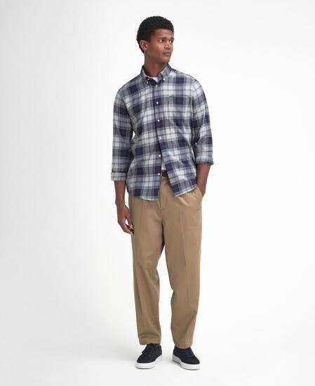 Fortrose Tailored Long-Sleeved Shirt Blue Granite