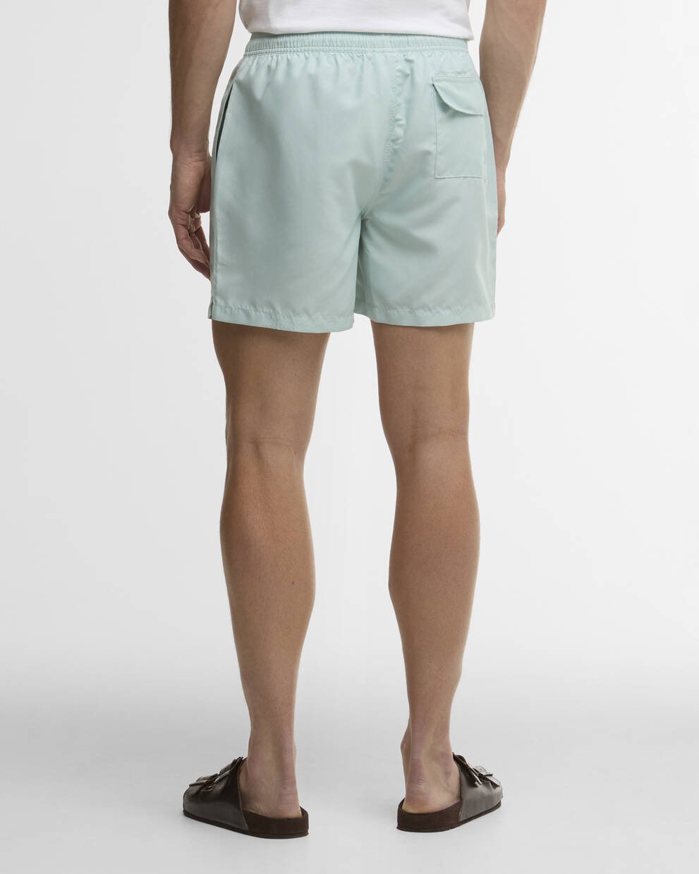 Water Reactive Leaf Print Swim Shorts