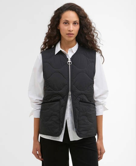 Barbour x ARKET Alice Gilet Black