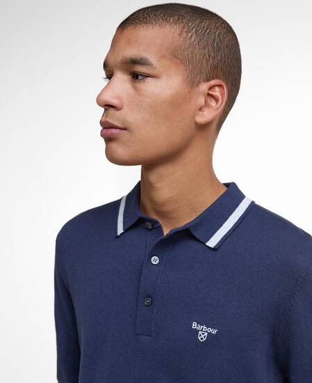 Rocton Knitted Polo Shirt Navy