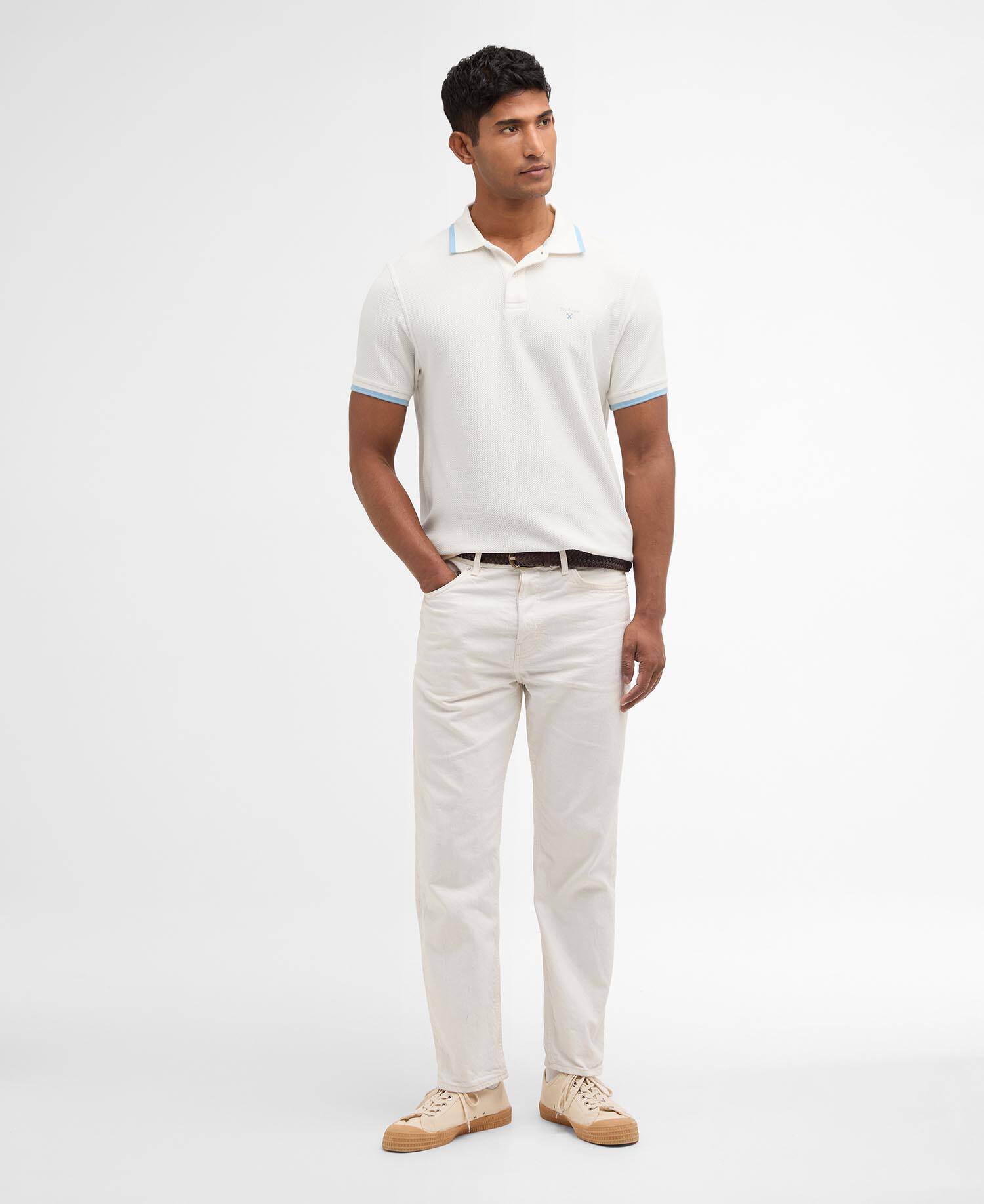 Ferriby Tailored Polo Shirt Whisper White image number 1