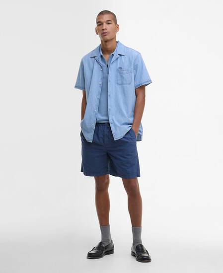 Camicia Gipton in denim a maniche corte Chambray Camicia Gipton in denim a maniche corte Chambray