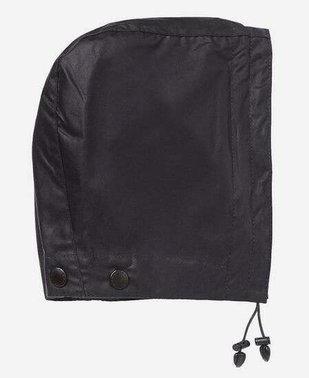 Waxed Cotton Hood Classic Black