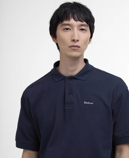 Hexham Oversized Polo Shirt Classic Navy