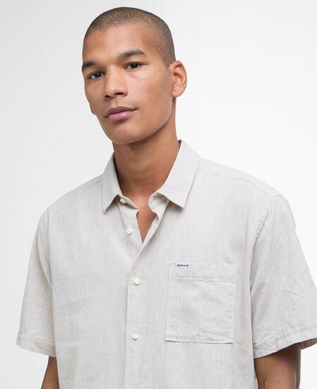 Nelson Regular Short-Sleeved Shirt Stone
