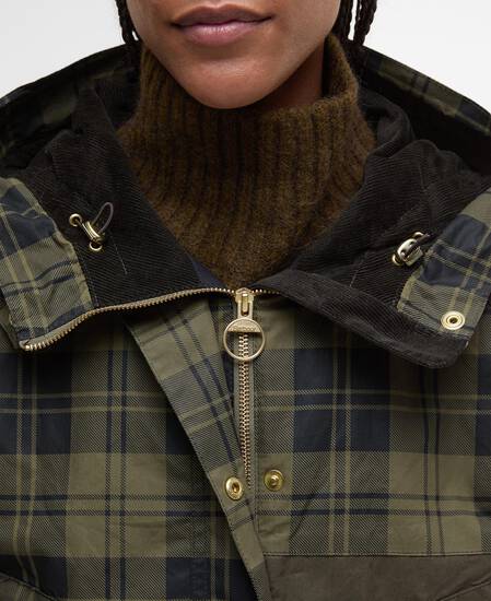 Shelley Showerproof Jacket Olive Check/Olive/Khaki Brown Shelley Showerproof Jacket Olive Check/Olive/Khaki Brown