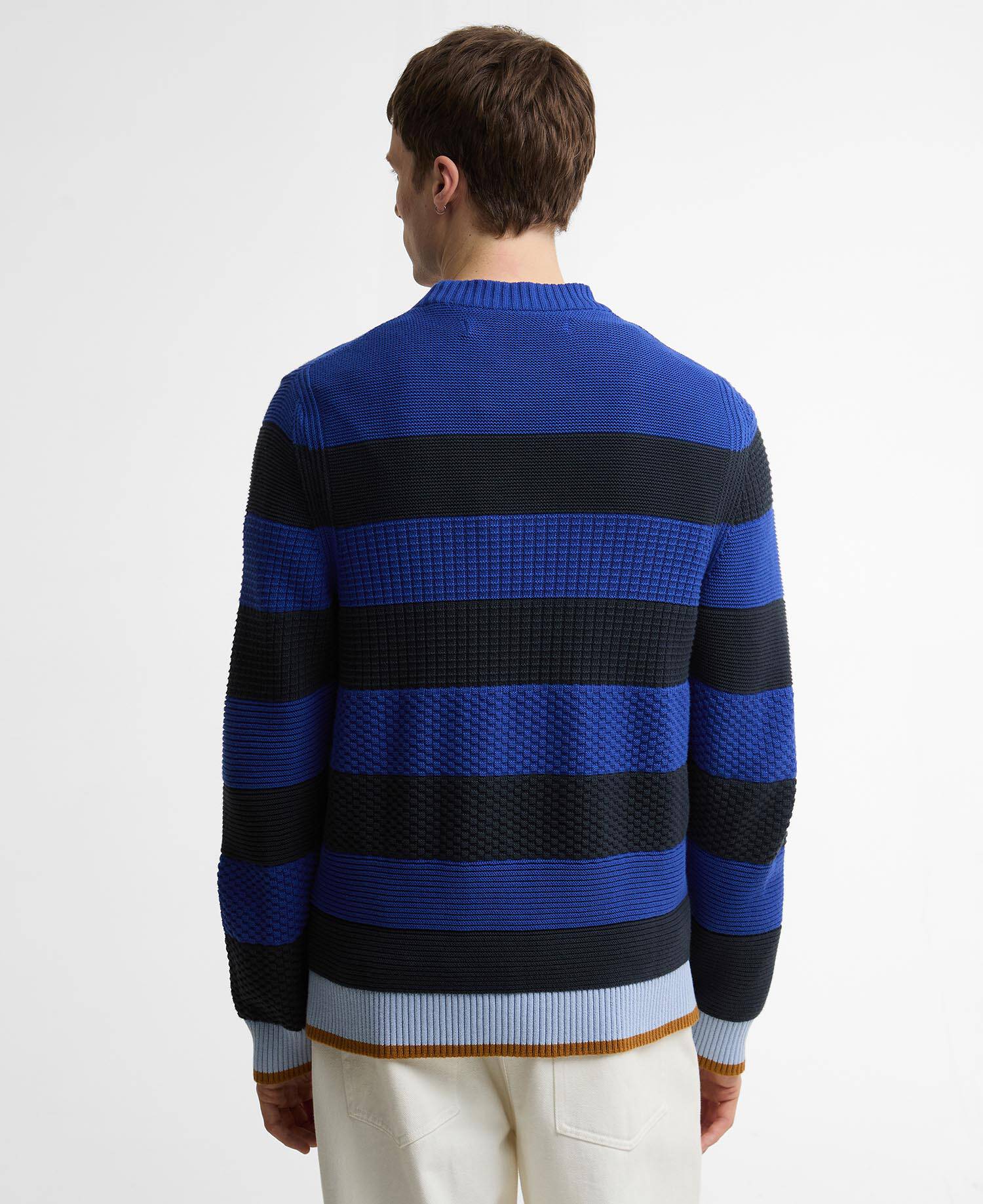 Paul Smith Loves Barbour Southwold Striped Crew Neck Jumper image number 2
