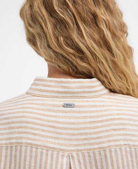 Marine Relaxed Long-Sleeved Shirt Pink Stripe