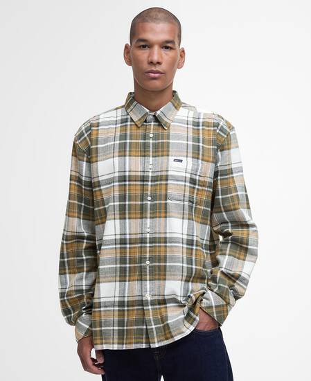 Malham Checked Relaxed Shirt Bronze