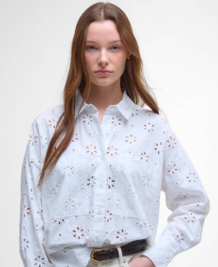 Melissa Broderie Anglaise Shirt White Melissa Broderie Anglaise Shirt White