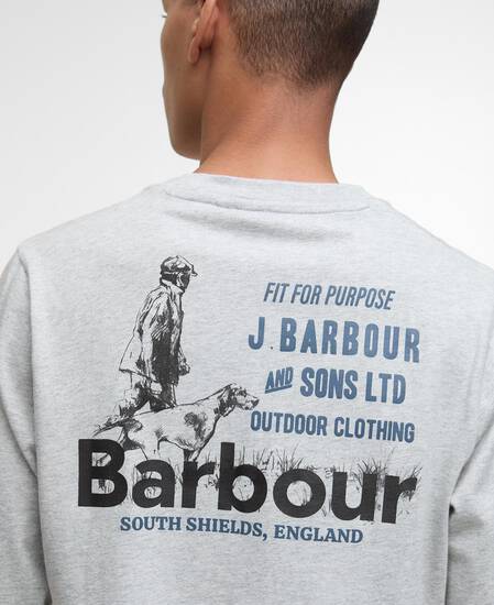 Pointer Long-Sleeved Graphic T-Shirt Grey Marl Pointer Long-Sleeved Graphic T-Shirt Grey Marl