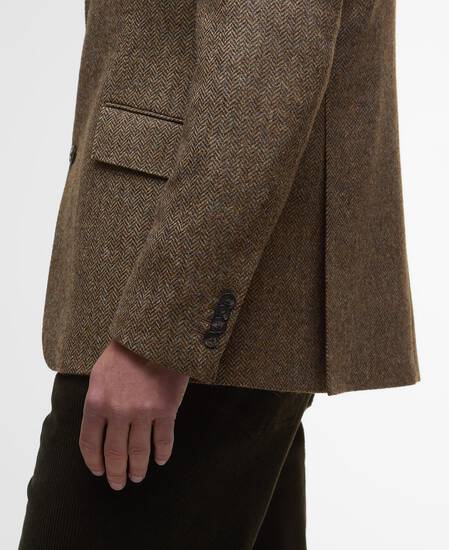 Blazer con motivo a spina di pesce Firth Moons Brown Blazer con motivo a spina di pesce Firth Moons Brown