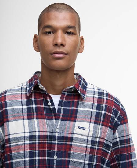 Malham Checked Relaxed Shirt Red