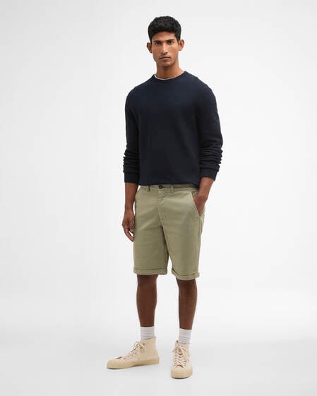 Shorts Washed Twill Chino Laurel Green