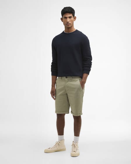Shorts chino in twill lavato Laurel Green