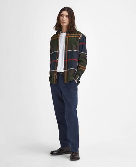 Renford Oversized Long-Sleeved Tartan Shirt Classic Tartan