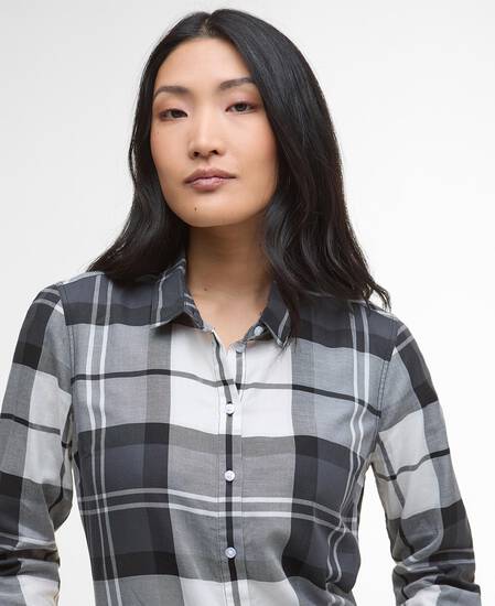 Bredon Regular Long-Sleeved Shirt Charcoal Tartan