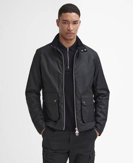Lutlaw Waxed Harrington Jacket Classic Black