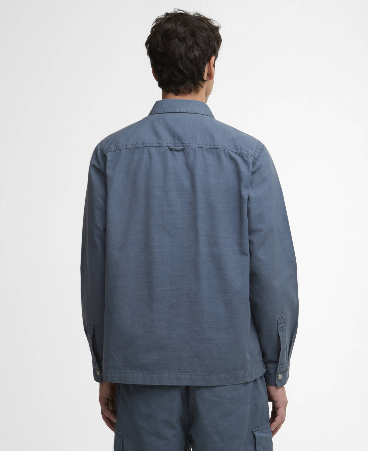 Overshirt in cotone Draftmen Slub Dusk Blue image number 2