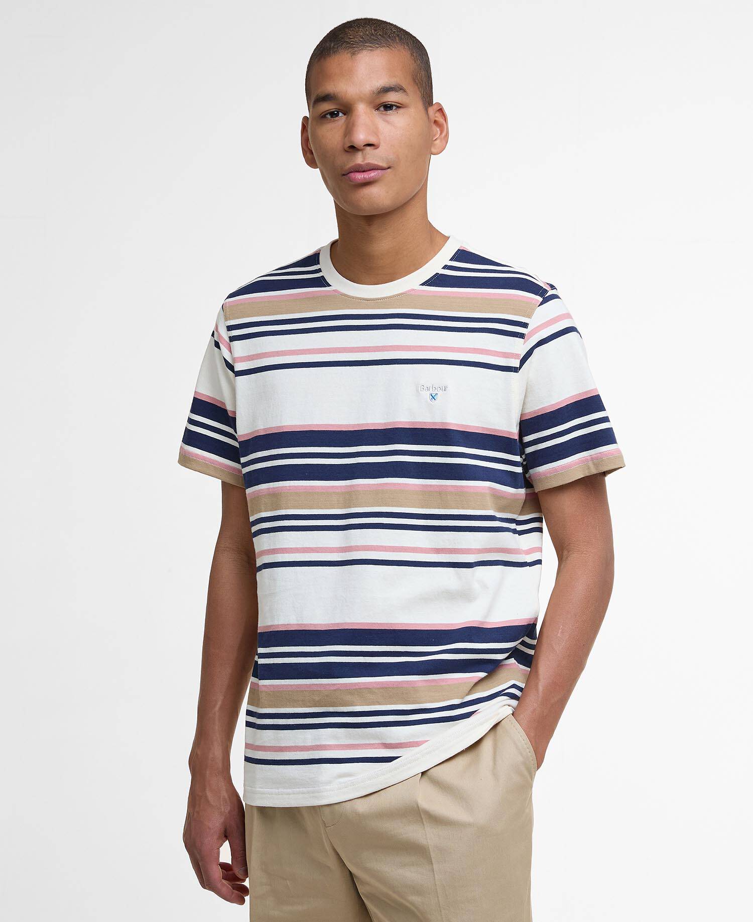 Aickmen Tailored Striped T-Shirt image number 0