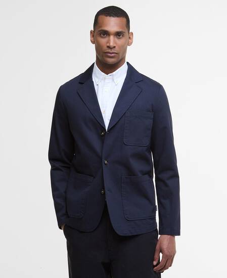 Overshirt a spina di pesce Bayview Navy
