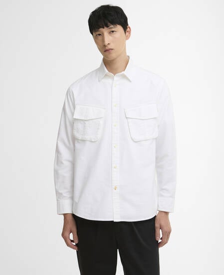 Arnham Oversized Oxford Jungle Shirt White