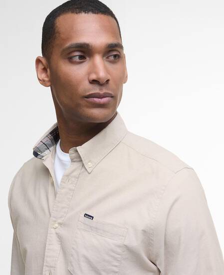 Marsden Tailored Long-Sleeved Shirt Washed Stone