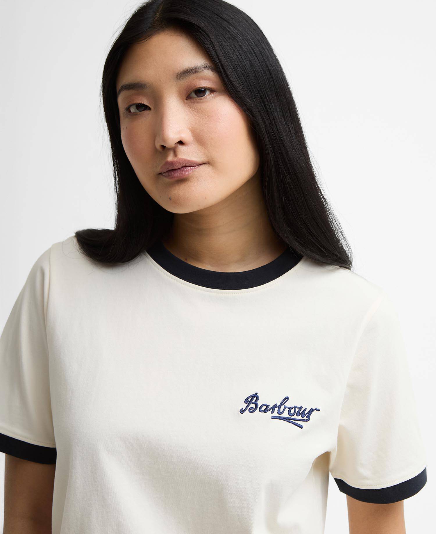 Madeline Tipped T-Shirt Orginal Ecru/Dark Navy image number 3