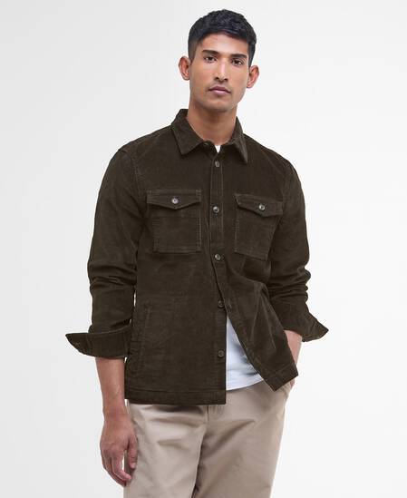 Camicia giacca in velluto rigato 