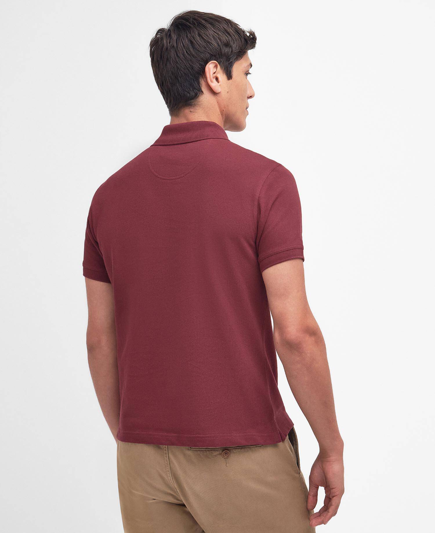 Tartan Pique Polo Shirt Ruby image number 2