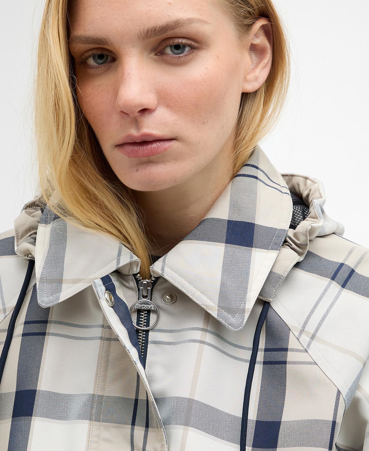 Ballina Check Showerproof Jacket Dress Navy Tartan