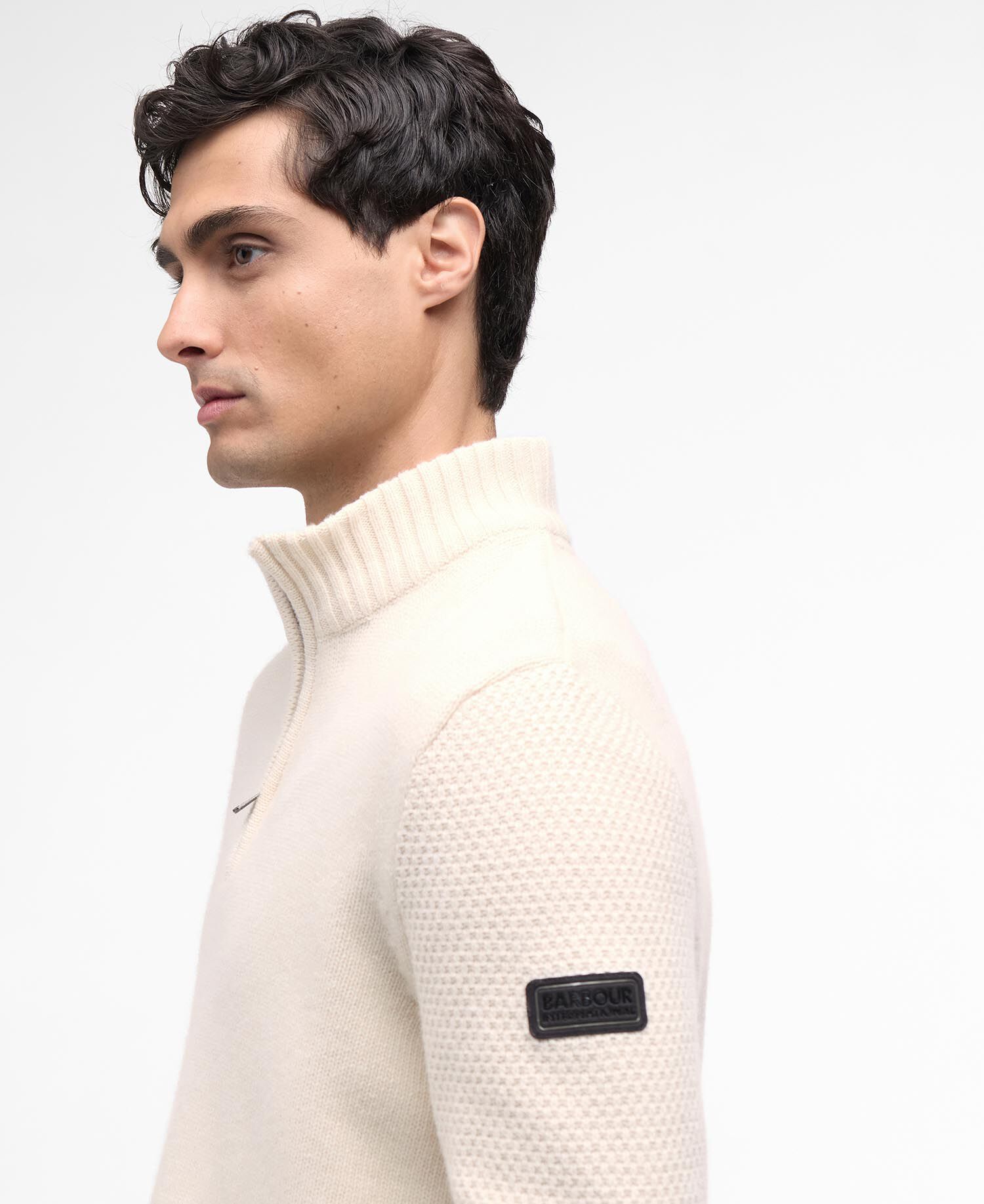 Enfield Funnel Neck Jumper Whisper White
