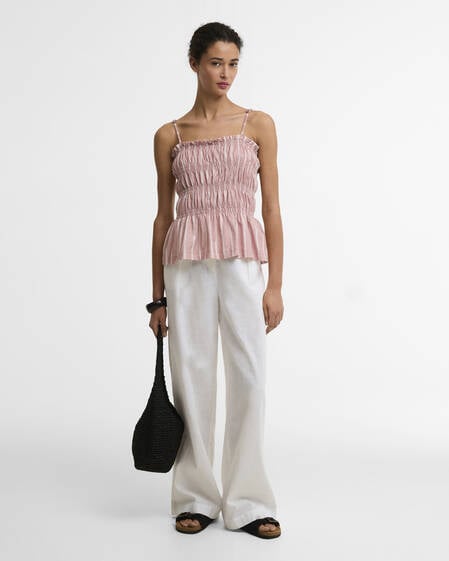 Top Madeline Gardenia Stripe