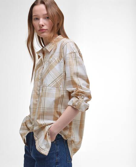 Nicola Check Shirt Light Sand Check