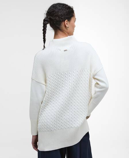 Stitch Guernsey Cape Ecru