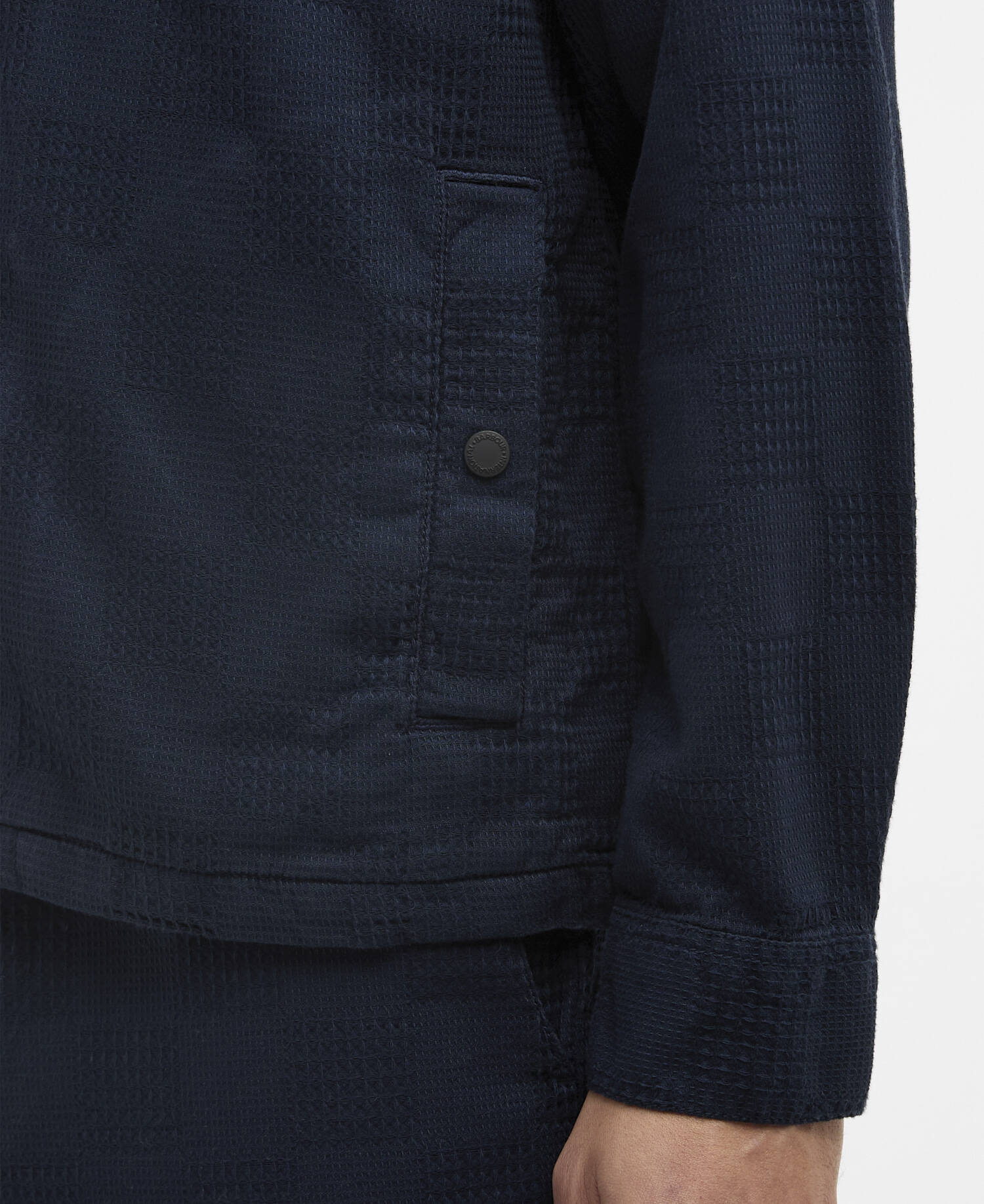 Blackstreak Summer Jacquard Overshirt Navy image number 4