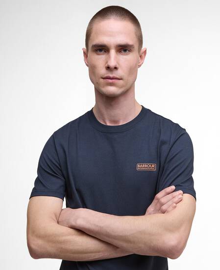 T-shirt con logo piccolo Dark Navy