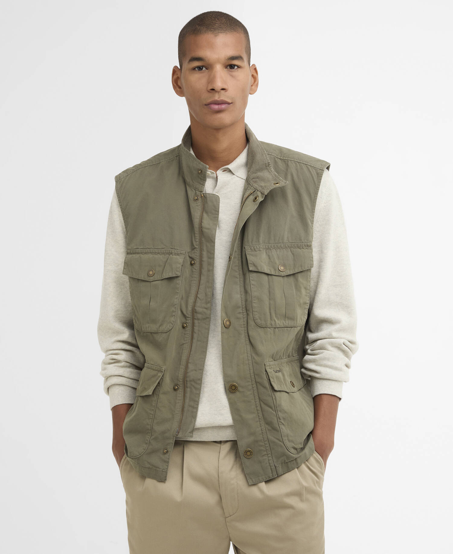 Weste Casual Corbridge Dusty Olive image number 0