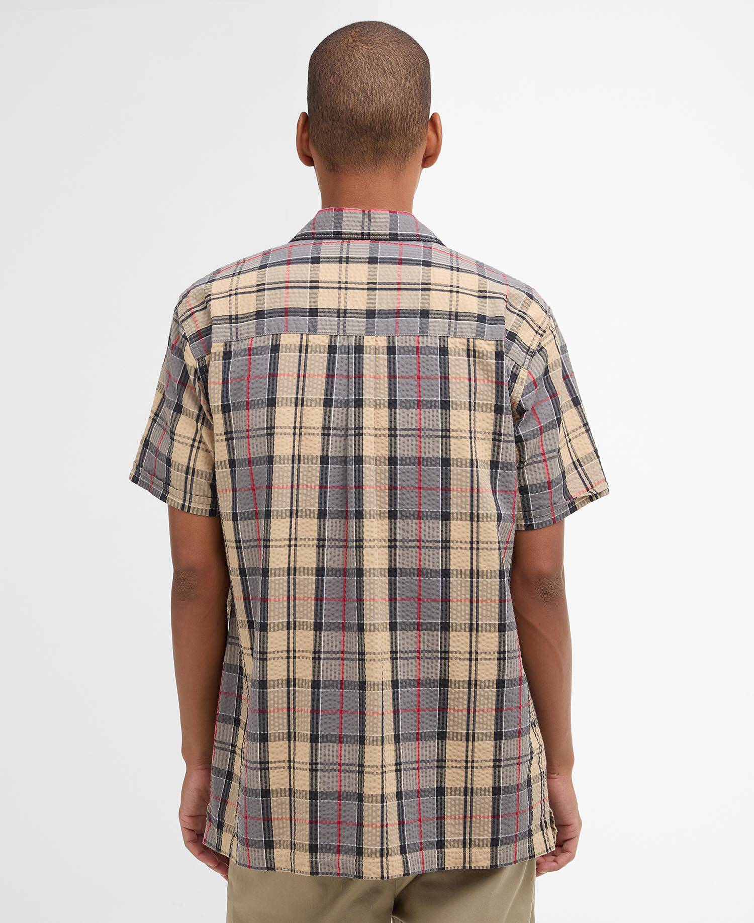 Camicia Clyde a maniche corte in tartan seersucker image number 2