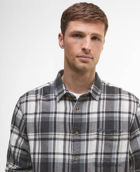 Chopford Relaxed Long-Sleeved Shirt Charcoal