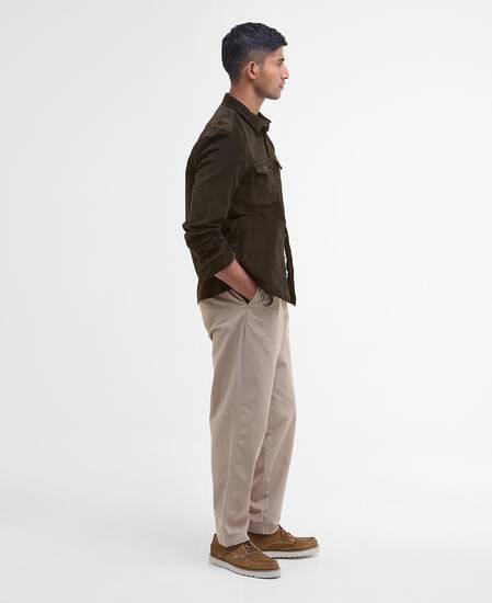 Camicia giacca in velluto rigato 