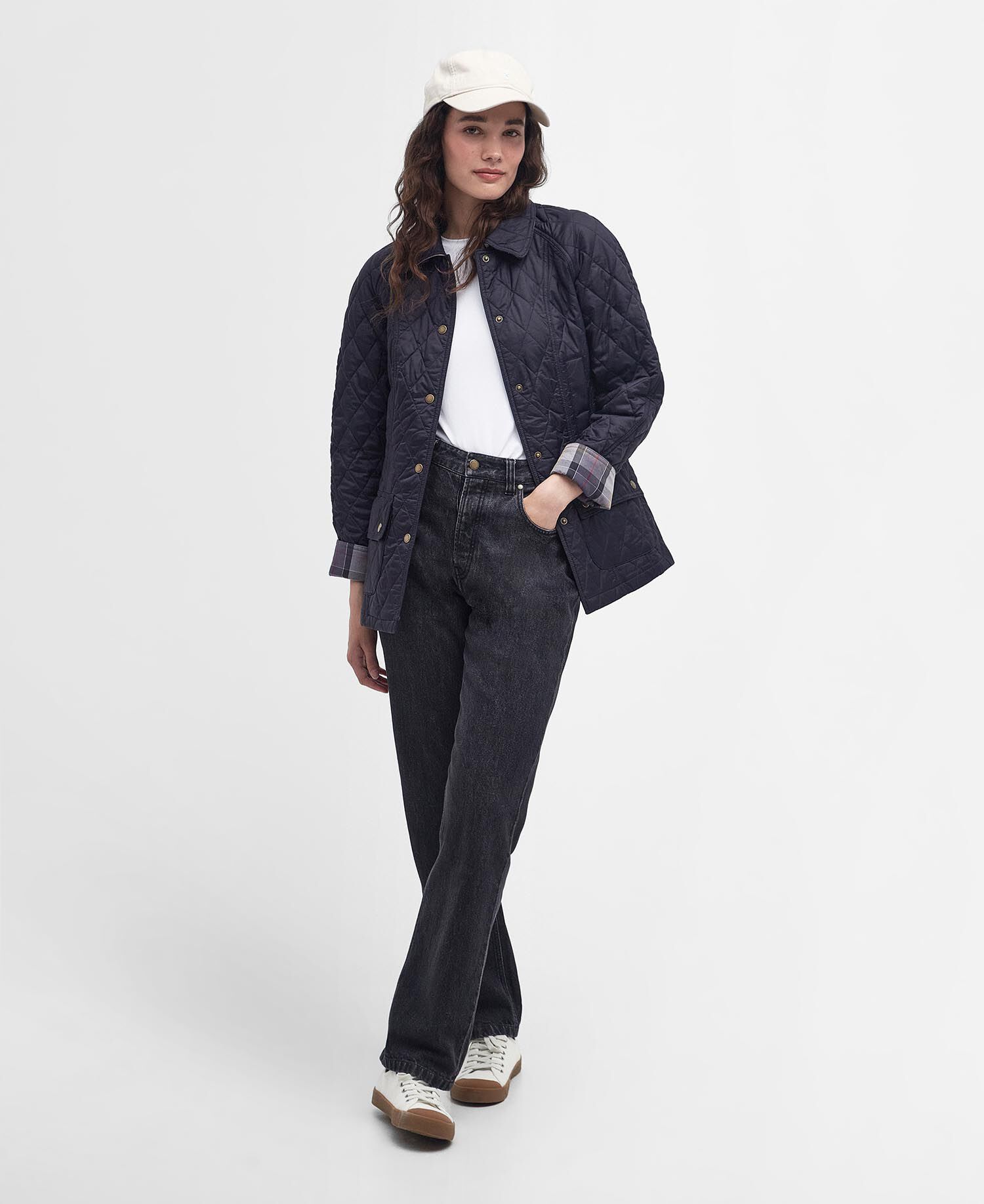 Summer Beadnell Quilted Jacket Classic Navy