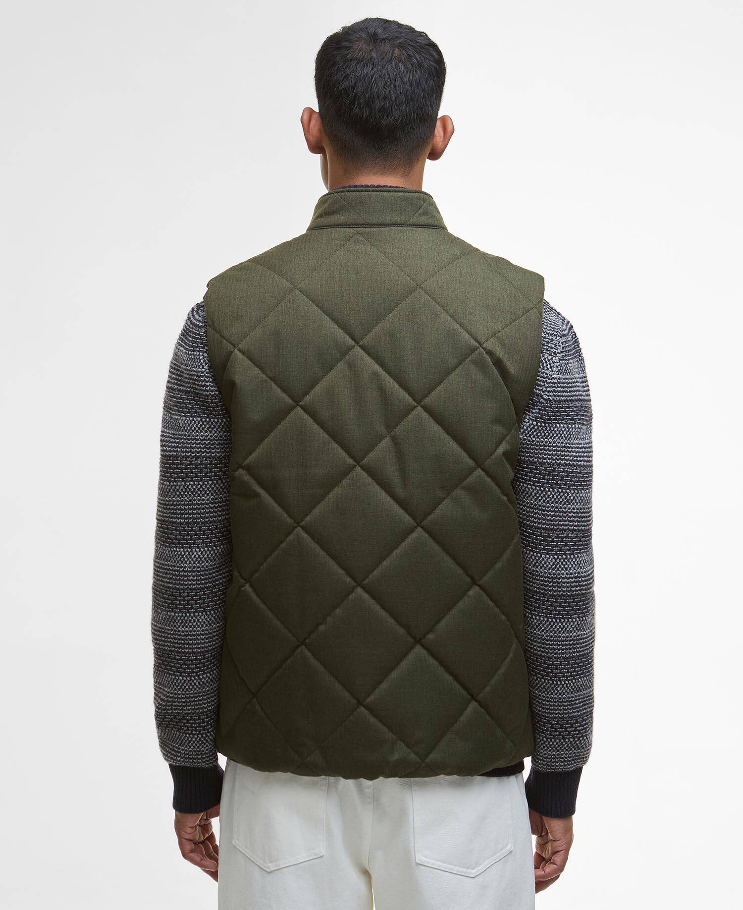 City Harrington Quilted Gilet Olive image number 1