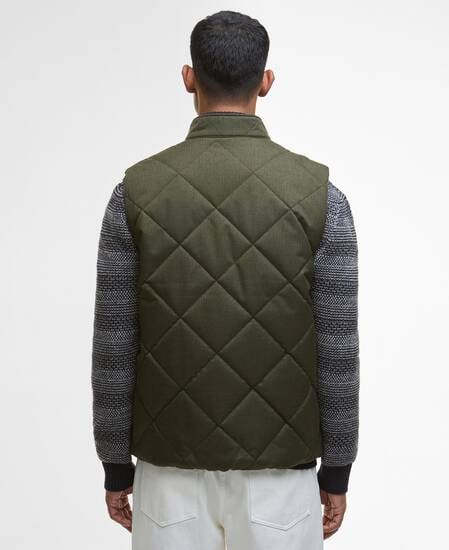 City Harrington Quilted Gilet Olive