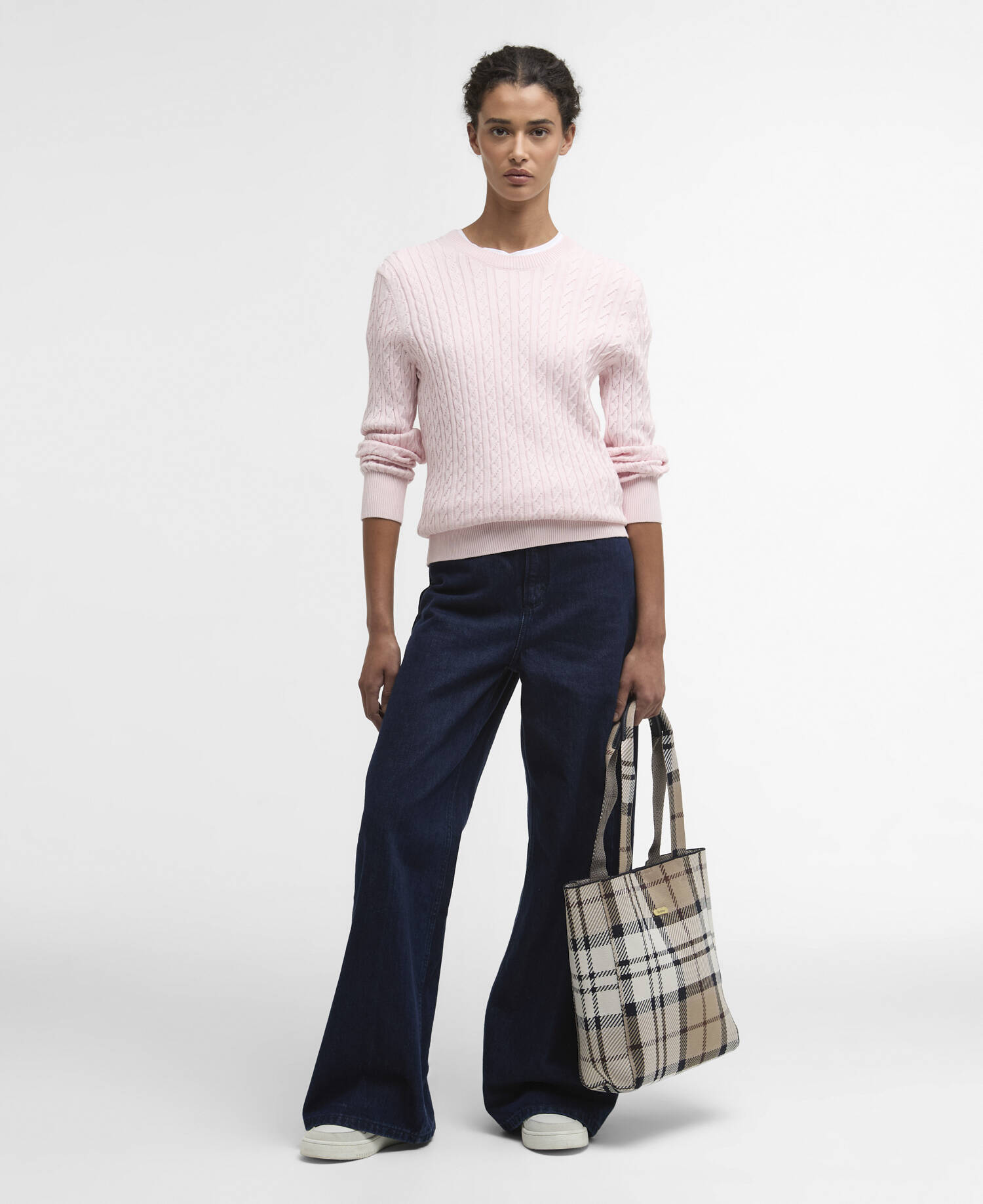 Hartland Crew Neck Jumper Pink image number 1