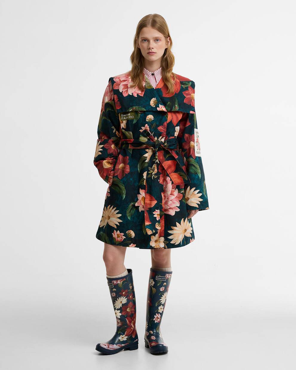 Barbour FARM Rio Gardenia Casual Jacket Navy Wild Flower/Navy Flower