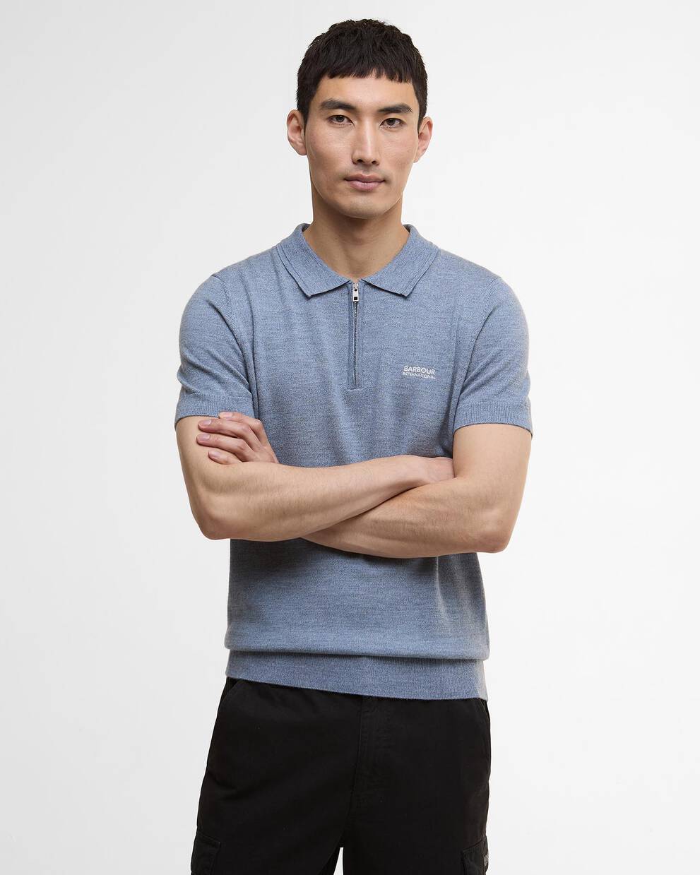 Maverick Mouline Knitted Polo Shirt